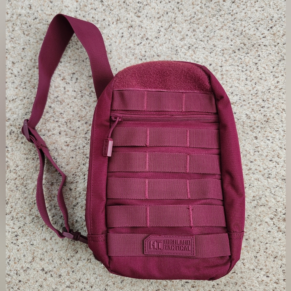 Highland Tactical Burgundy Crossbody Bag